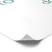 編集可能シンプルウェルカム |ティール（緑がかった色）アクアAnyイベント ポスター (角)