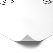 編集可能シンプルウェルカム |ブラックスクリプト任意のイベント ポスター (角)