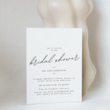 編集可能シンプルエレガントブライダルシャワー