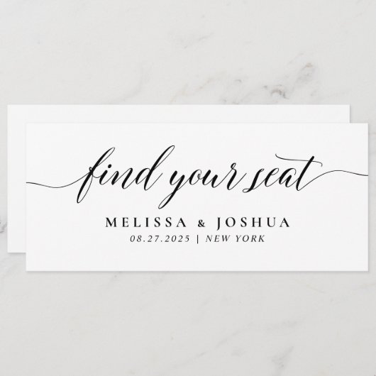 編集可能シート座席表カードの検索 招待状 (正面/裏面)