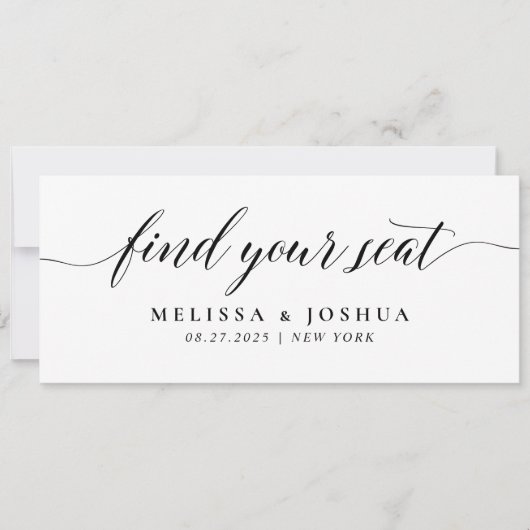 編集可能シート座席表カードの検索 招待状 (正面)