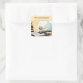 編集可能シールおよびブック蔵書票シール スクエアシール (バッグ)