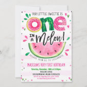 編集可能スイカ招待状誕生日招待状 招待状 (正面)