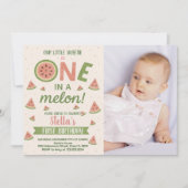 編集可能スイカ誕生日招待状 子供へ 招待状 (正面)