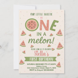 編集可能スイカ誕生日招待状 子供へ 招待状
