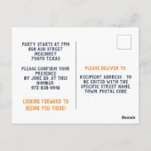 編集可能スイッチハローウィンパーティ招待状 ポストカード (裏面)