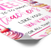 編集可能スイーツとお菓子先生鑑賞 ポスター (角)