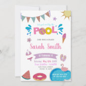 編集可能スウィート&マジカルサマーパーティー招待状 招待状 (正面)