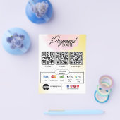 編集可能スキャンから支払い署名 – QRコードテンプレート チラシ (シングル)