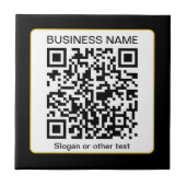 編集可能スキャン可能QRコード+ビジネス名 タイル (正面)