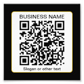 編集可能スキャン可能QRコード+ビジネス名 フォトプリント            (正面)