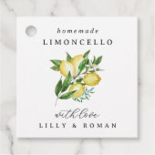 編集可能スクエアリモンチェロボトル フェイバータグ (正面)