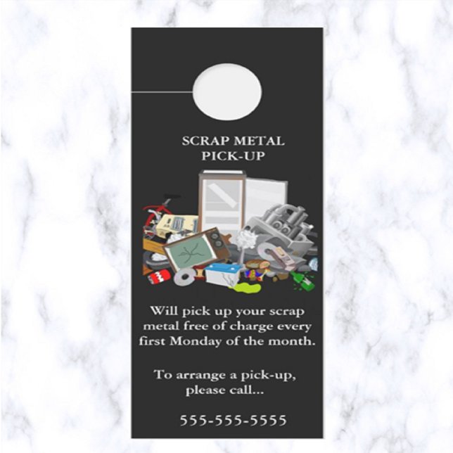 編集可能スクラップメタル拾い上げ ドアノブサイン (クリエイターアップロード済み)