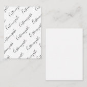 編集可能スクリプモダン文字パターン |黒と白 ノートカード (正面/裏面)