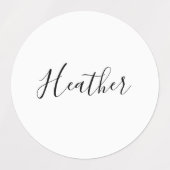 編集可能スクリプモダン文字パターン |黒と白 ラベル (デザイン2)