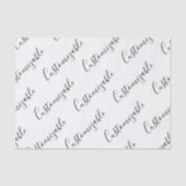 編集可能スクリプモダン文字パターン |黒と白 薄葉紙 (正面)