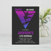 編集可能スクールケータパーティー招待状 招待状 (スタンド正面)