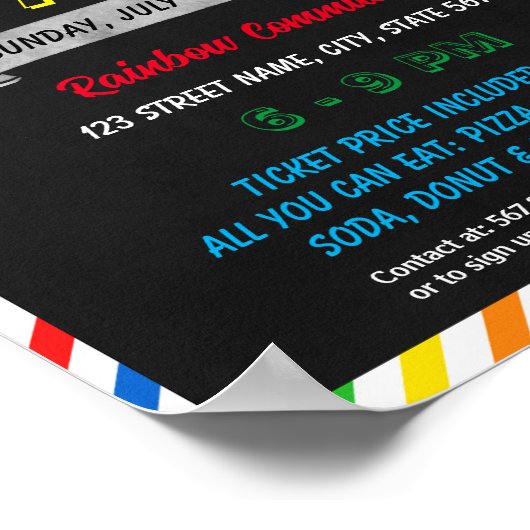 編集可能スクールスピリット衣服チラシ印刷可能 ポスター (角)