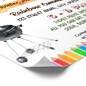 編集可能スクールバーベクピクニックフライヤー ポスター (角)