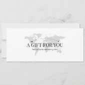 編集可能スコットランド飛行機搭乗パスチケット 招待状 (裏面)