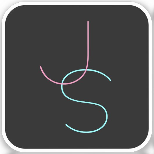 編集可能スタイリッシュな任意の2つの見えるモダンイニシャル シール (正面)