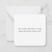 編集可能スタイリッシュな任意の2つの見えるモダンイニシャル ノートカード (裏面)