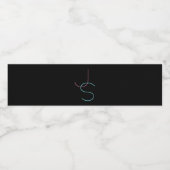 編集可能スタイリッシュな任意の2つの見えるモダンイニシャル ペットボトルラベル (シングルラベル)