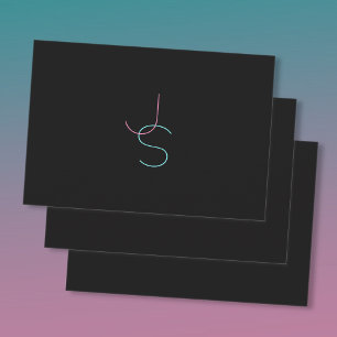 編集可能スタイリッシュな任意の2つの見えるモダンイニシャル ラッピングペーパーシート