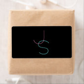 編集可能スタイリッシュな任意の2つの見えるモダンイニシャル ラベル (インサイチュ)