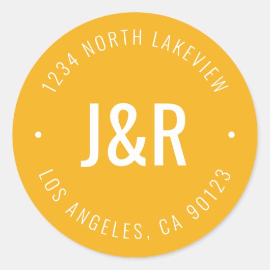 編集可能スタイリッシュモノグラはっきりしたムおよび円形文字 ラウンドシール (正面)