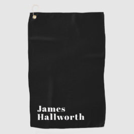 編集可能スタイリッシュレトロモダン名(または他の文字) ゴルフタオル