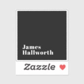 編集可能スタイリッシュレトロモダン名(または他の文字) シール (シート)