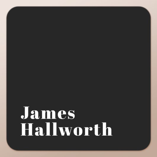 編集可能スタイリッシュレトロモダン名(または他の文字) スクエアシール