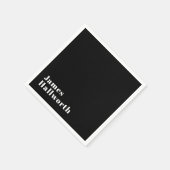 編集可能スタイリッシュレトロモダン名(または他の文字) スタンダードカクテルナプキン (角)