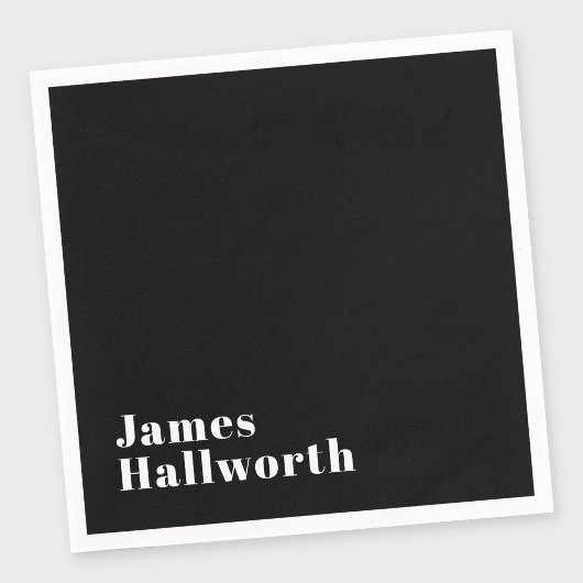 編集可能スタイリッシュレトロモダン名(または他の文字) スタンダードカクテルナプキン