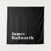 編集可能スタイリッシュレトロモダン名(または他の文字) タペストリー (正面)