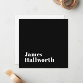 編集可能スタイリッシュレトロモダン名(または他の文字) ノートカード (正面/裏面インサイチュ)