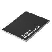 編集可能スタイリッシュレトロモダン名(または他の文字) ノートパッド (回転)