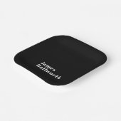 編集可能スタイリッシュレトロモダン名(または他の文字) ペーパープレート (傾斜あり)