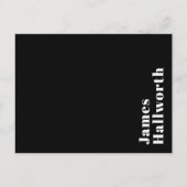 編集可能スタイリッシュレトロモダン名(または他の文字) ポストカード (正面)