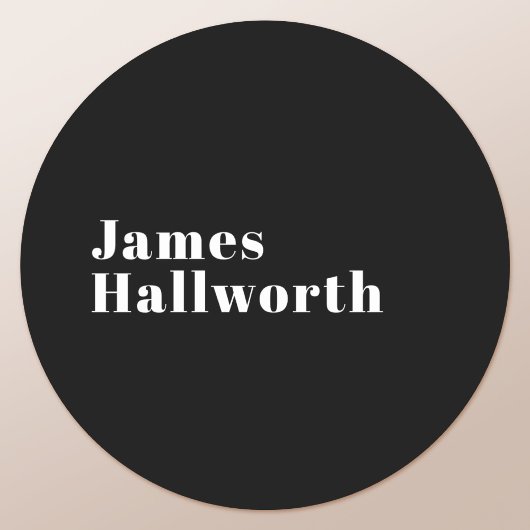 編集可能スタイリッシュレトロモダン名(または他の文字) ラウンドシール