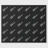 編集可能スタイリッシュレトロモダン名(または他の文字) ラッピングペーパー (フラット)