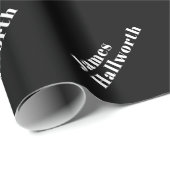 編集可能スタイリッシュレトロモダン名(または他の文字) ラッピングペーパー (ロールコーナー)