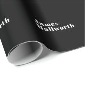 編集可能スタイリッシュレトロモダン名(または他の文字) ラッピングペーパー (ロールコーナー)