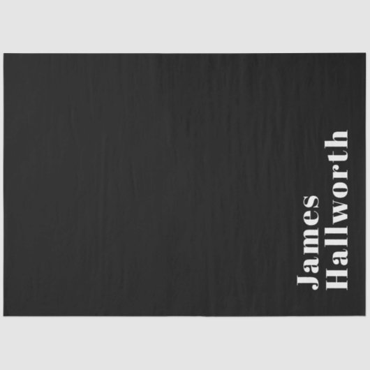 編集可能スタイリッシュレトロモダン名(または他の文字) 薄葉紙 (正面)