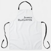 編集可能スタイリッシュレトロモダン文字 | グレイ エプロン (正面)