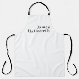 編集可能スタイリッシュレトロモダン文字 | グレイ エプロン