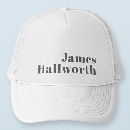 編集可能スタイリッシュレトロモダン文字 | グレイ キャップ