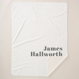 編集可能スタイリッシュレトロモダン文字 | グレイ シェルパブランケット