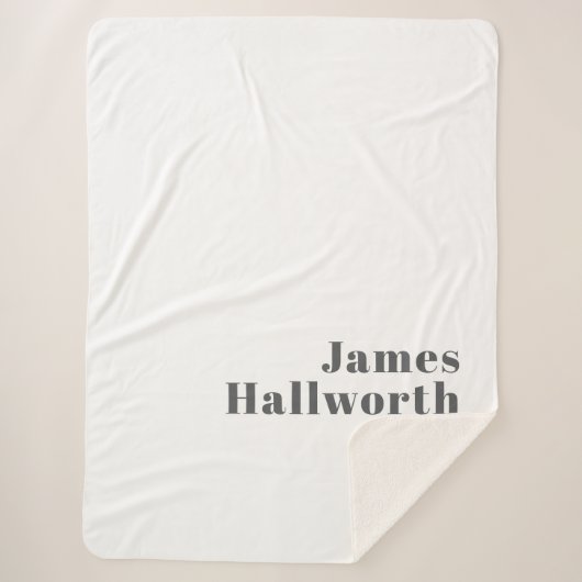 編集可能スタイリッシュレトロモダン文字 | グレイ シェルパブランケット (正面)